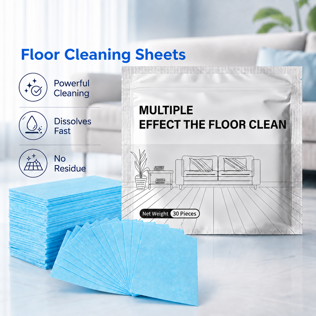 Floor Cleaning Tablets -Surface Cleaner Hardwood Laminate Tile RV Walls